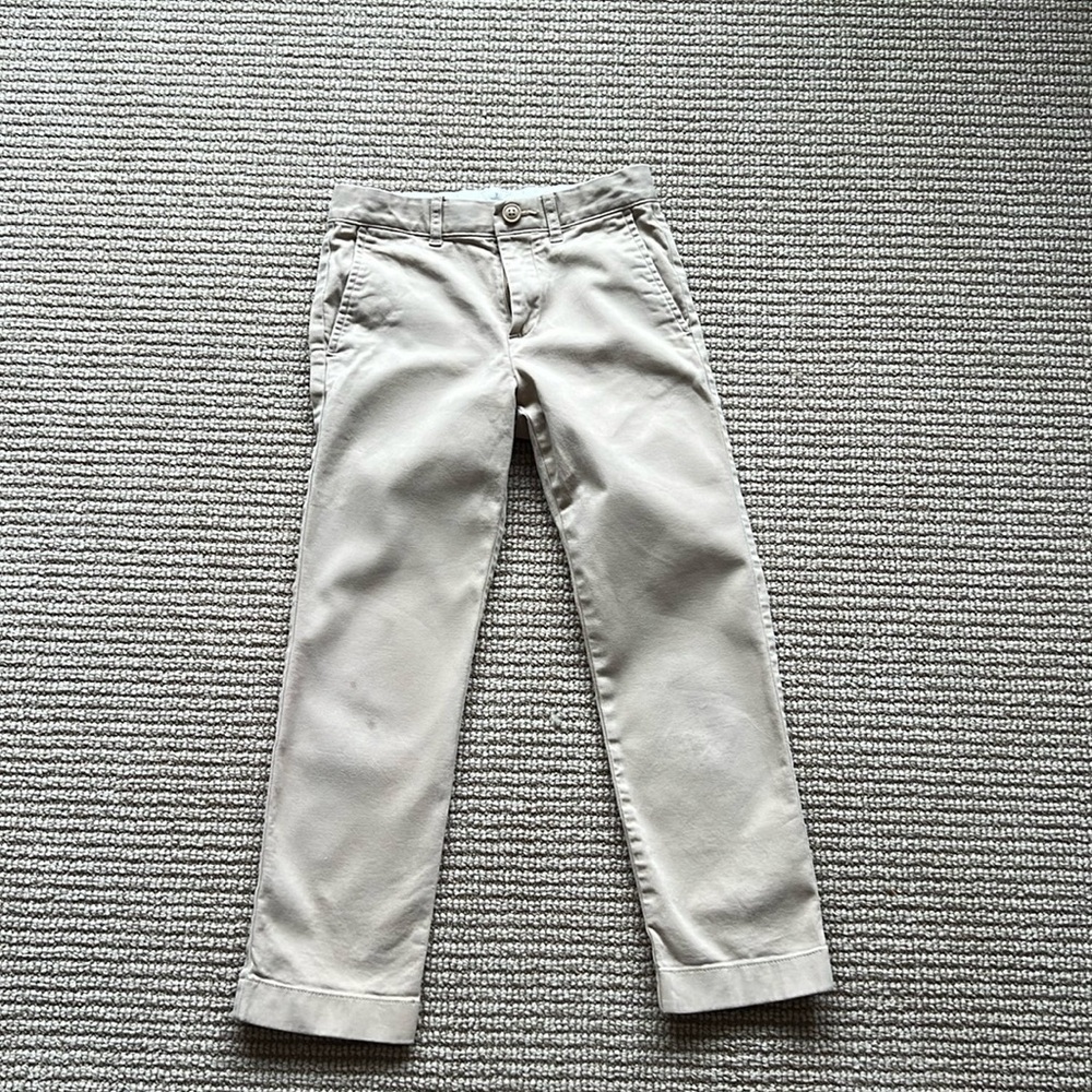 Boys Crewcut khakis size 7 slim with adjustable waist